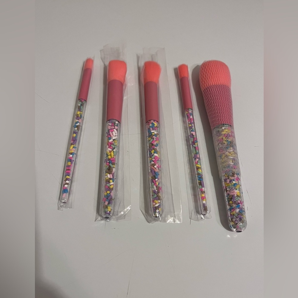 Confetti Sprinkle Makeup Brush Set - 5pcs Beauty Tools